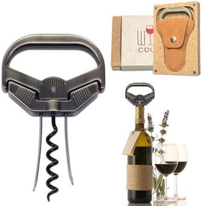 KERHAND 3 in 1 Ah So Two Prong Wine Opener & Cork Remover,It Can Remove The Older and Fragile Wine Corks so Easy for Connoisseurs to Uncork (classic-3Q)