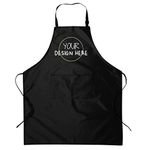 Personalized Custom Adjustable Bib Unisex Apron For Men Women Customized Kitchen Cooking Photo Aprons with 2 Pockets Picture Name Text Logo Cute Baking Birthday Gifts Crafting BBQ Drawing Outdoors