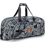 AROME Yoga Mat Bag for Women Men, Large Canvas Yoga Bag for 1/4" 1/3" 2/5" 1/2" Extra Thick Exercise Yoga Mat Gym Tote Sports Duffle Bag Carrying Bags with Wet Pocket & Shoulder Strap & Mat Strap