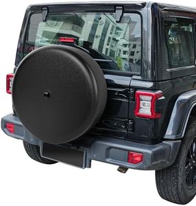 Moonet 33" Tire Cover with Camera Hole, for Jeep Wrangler JL with Back-up Camera, Sport & Sahara (2018-2025), Fits 285/70R17