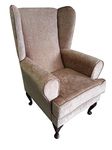 EURODIVANI high seat wing chair Beige colour 21" seat height