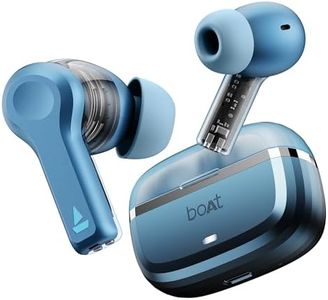 boAt Nirvana Space, 360º Spatial Audio, Active Noise Cancellation (~32dB), 100Hrs Battery,4Mics ENx, Fast Charge, v5.3 Bluetooth Earbuds, TWS Ear Buds Wireless Earphones with mic (Infinity Blue)