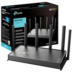 TP-Link Archer BE400 Dual-Band BE6500 WiFi 7 Router | 4K/8K Streaming 6.5 Gbps | 1× 2.5 Gbps WAN/LAN + 3× 1 Gbps LAN Ports + 1× USB 3.0 | 6 Antennas | Compatible with Alexa and Google Assistant