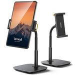 Lamicall Tablet Stand, Adjustable Tablet Holder - Desktop Stand Mount Dock for New 2024 iPad Pro 11, 13, 9.7, 10.5, 12.9, iPad Air mini 2 3 4 5 6, Switch, Samsung Tab, iPhone, other Tablets - Black