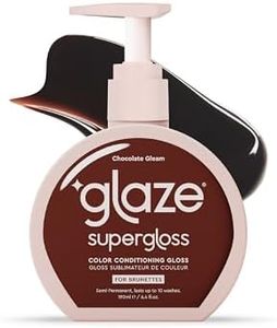 Glaze Supergloss Color Conditioning Gloss With Dispensing Pump – Hydrating Semi-Permanent Color Hair Gloss & Shine Boost – For Dark Brown Hair – 6.4 Fl Oz - Chocolate Gleam