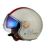 ViPER RSV19 Open Face Motorbike Helmet - Scooter Motorcycle Crash Jet Helmet for Men Women with Sun Visor - Electric Bike & Road Bike Road Legal ECE 22.06 Approved Motorbike Helmets