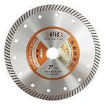 BGTEC Diamond Tile Blade 180mm Super Thin Turbo Rim Concrete Porcelain Saw Blade with 22.23mm Arbor for Cutting Porcelain Tile Ceramic Granite Marble Hard Material Cutting Disc