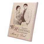 Incredible Gifts India Customized Wooden Frame For Mom And Dad's Anniversary (7x5 Inches, Wood), Tabletop Rectangular