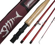 All Times 4Pcs wt5/6,9ft MF Fly Rod Graphite Carbon Fiber Blank Fly Fishing Rod Light Weight Fly Rod with Hard Cordura Tube