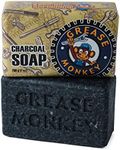 Bali Soap - Grease Monkey Charcoal Natural Soap, Men's Soap Bar, Scented, Fancy, Exfoliating - Mechanic, Dad Soap Gift, Clean Dirty Grease Hands - Pack of 1, 200g