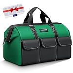 WINHUNT Tool Bag 44 x 25 x 29 cm, Made of 1680D Polyester, with 6 Multi Pockets, Green (17 Inches)