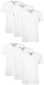 Hanes Big & Tall Men's Undershirts Crew Neck 3-Pack, White - 6 Pack, X-Large