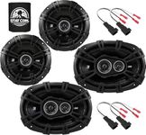 KICKER Speakers 6.5 & 6X9 for Chevrolet Silverado 1500 2014-2020 Upgrade Kit - 4 Pack of DS Series with Harness, Car Audio Front and Rear Door Speaker for Chevy 1500 LD (Crew Cab) DSC650 & DSC6930