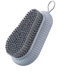 P-PLUS INTERNATIONAL Plastic Scrub Brush, Quality Soft Laundry Clothes Shoes Scrubbing Brush, Easy To Grip Household Cleaning Brushes (Grey, Pack Of 1)