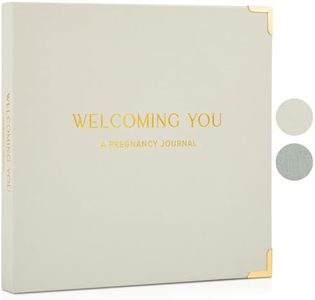 Beautiful Linen Pregnancy Journal and Detailed Memory Book with Stickers and Keepsake Pocket - Lovely Must Have Gift for Expecting First Time Moms - The Perfect Planner to Track Pregnancy Milestones