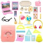 Festfun Doll Accessories Bag Laptop Tablet Phone Headset Accessories for 11.5 Inch Doll Playset