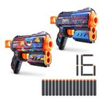 XSHOT Skins Flux Blaster - Poppy Playtime (2 Pack Jumpscare & Toony with 16 Darts), Easy Reload, Air Pocket Dart Technology, Toy Foam Blaster for Kids, Teens and Adults (Jumpscare & Toony)