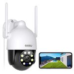 AOSU 2K Outdoor Security Camera with 360° Pan-Tilt, WiFi Camera Surveillance Exterieur, Preset Timed Cruise, Auto Tacking, Full-Color Night Vision, 2-Way Audio, Waterproof, Compatible with Alexa