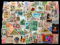 Stampex Isc Worldwide 300 All Different Stamps, Large & Small Whole World Stamps, All Genuine Stamps, Large & Small, Multicolor