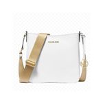 Michael Kors Small Leather Crossbody Bag, Optic White