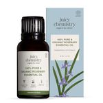 Juicy Chemistry Certified Organic Rosemary Essential Oil, 30 ml | 100% Pure, Steam Distilled & Therapeutic Grade | Pure Essential Oil for Healthy Scalp, Dry Hair, and Hairloss | Helps Promote Growth