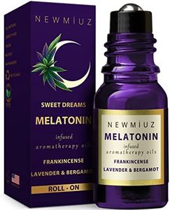 Melatonin Sleep Essential Oil Roll On Anti Stress Calming Aromatherapy Stick Blend Lavender Oil Bergamot Frankincense Destress Relaxation Stress Gifts for Women Perfect Stocking Stuffers NEW MIUZ USA