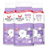 Mylo Baby Diaper Pants Large (L) Size 9-14 kgs (96 count) Leak Proof | Lightweight | Rash Free | 12 Hours Protection | ADL Technology