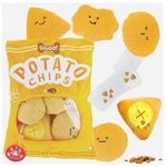 Crinkly Squeaky Interactive Dog Toys, Treat Dispensing Dog Toys, Enrichment Treat Puzzle Dog Toys for Medium and Large Dogs (Potato Chips)