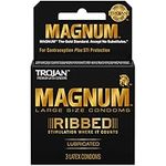 Trojan Magnum Ribbed Lubricated Con