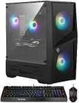 MSI Codex R Gaming Desktop: Intel Core i5-13400F, RTX 4060, 32GB DDR5, 2TB M.2 NVMe Gen3, RGB Fan Cooling, 650W 80+ Gold, Keyboard & Mouse, DIY Friendly, Windows 11 Pro: 13NUC5-068US,Black