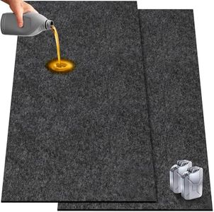 TIXANF 2 Pack 36 x 60 Inch Premium Oil Spill Mat,Garage Floor Mat for Under Car,Highly Absorbent Maintenance Mat Protect Your Floor from Oil Drips, Spills, Splashes and Stains