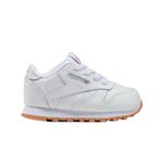 Reebok Classics Footwear Kids's Cl Lthr Shoes Ftwr White/Ftwr White/Reebok Rubber Gum-02, Size 5