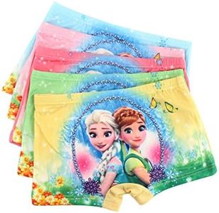 LEMONBABY Little Kids boys Girls Unicorn Assorted Boxer Soft Cotton Panties Boyshorts Briefs (Pack of 5), Frozen, 3-4 Years