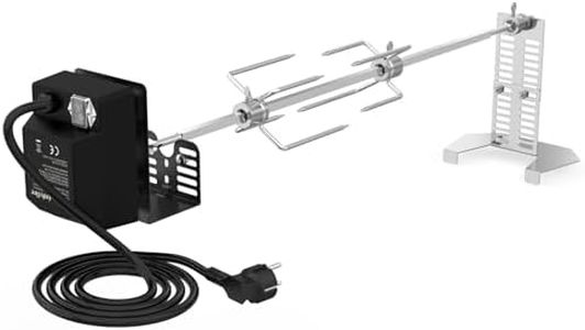 onlyfire kit de rôtisserie tournebroche Universel avec 4W Moteur, 2 Brochettes Aiguilles, Support de Barbecue Rôtissoire, 70,5 cm Brochettes de Barbecue