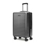 THE ASSEMBLY Large Check In Luggage Polycarbonate 85 L- Premium Hardsided Speed_Wheel Suitcase Trolley - 28 Inches - With Tsa Lock - Grey, 75 Centimeters