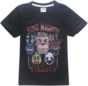 HERSE Kids Boys/Girls T-Shirt Five Nights at Freddy's (12, Black)