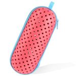 DSLSQD Swim Goggle Case for Swimming Goggles, Goggle Case with Drain Hole Zipper Eyeglasses Case Protective Cases for Goggles Men Women and Kids Swimming Accessories(rose red)