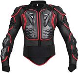 Wolfbike Sport Jacket Motorcycle Racing Body Protective Armor Protection Coverage (Red Sport Jacket, XXX-Large)