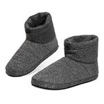 DUNLOP Slippers For Men, Fluffy Mens Slipper, Size 7-12, Warm And Cosy Winter House Boots, Funny Presents For Him, 4 Different Style To Choose From (Grey, numeric_11)