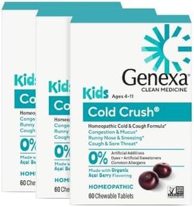 Genexa Kids Cold Crush, Drug Free & Made Clean, 180 Chewable Tablets