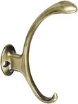 Stanley National Hardware V8008 5" Garment Hook in Antique Brass