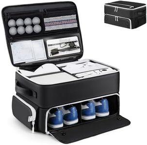 BRANTMAKER Golf Trunk Organizer, Golf Accessories for Men/Women to Storage Stuff and Gear, Cool Gifts for Golfers, Dad, Him/Her, Birthday or Father’s Day (Black)