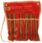 Chicago Pneumatic CA155807 - Chisel Kit - Rivet Cutter, Twin Blade Cutter, Cold Chisel, Straight Punch, Tapered Punch & Spot Weld Splitter - 0.401 Inch (10.2 mm) Round Shank (6 PCS)