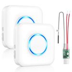 BITIWEND Wireless Doorbell Extender Converts Your Existing Wired Doorbell into Wireless Door Bell with 200M / 656 FT Range, 58 Chimes & 0-110 dB Volume Levels, Door Chime for Home/Garage/Apartment