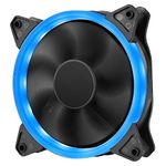 JUSTOP 120MM Blue LED PC Case Cooling Fan 12CM With 22x Blue LED Ring With 3-Pin Motherboard / 4-Pin Molex Connectors / 4x Screws Included