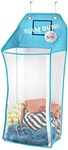 Over The Door Hanging Kids Fun LED Basketball Light-Up Collapsible Mesh Laundry Hamper Basket Toy Chest Strong Metal Hooks Included. Patent Pending