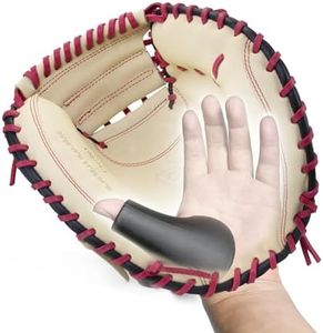 Catcher's Thumb Shield Baseball Thumb Guard for Baseball & Softball Catchers Thumb Protector for Baseball Catcher Gear Training Aid Catcher Accessories Reduce Sting-Black