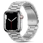 Tasikar Band Compatible with Apple Watch Band 49mm 46mm 45mm 44mm 42mm Premium Stainless Steel Metal Replacement Strap Compatible with Apple Watch Ultra 2 Ultra Series10 9 8 7 6 5 4 3 2 1 SE, Silver