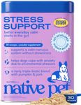 Native Pet Stress Support -Dog Anxiety Relief, Calming Supplements for Dogs | Vet formulated & NASC certified dog calming & separation anxiety relief - 30-day supply stocking stuffer for dogs