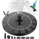 AISITIN 3.5W Solar Fountain, Solar Powered Water Fountain, Easy Setup Solar Fountain Pump for Bird Bath, Outdoor, Garden, Pond, Pool, 1 Pack Black